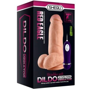 Shequ-Red Eagle Vibrator Dildo mit Fernbedienung 17 cm-Silikon · Vibratoren (Bild 7)