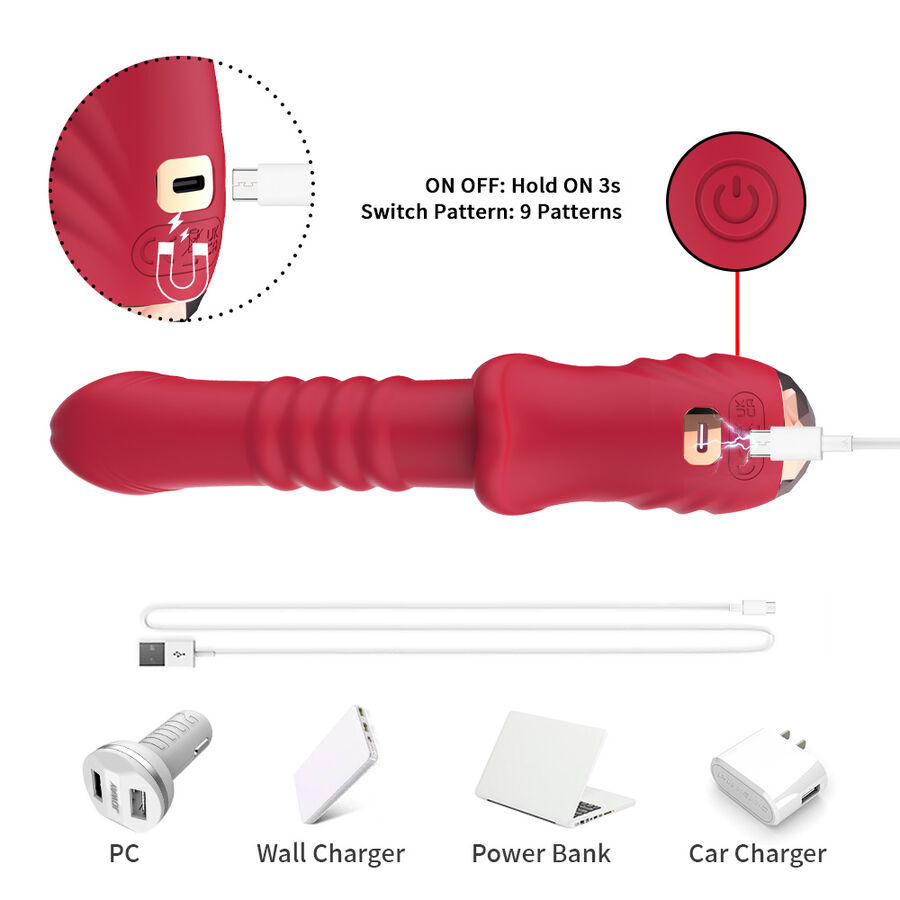 Armony Vibrators-Point a Vibrator Dildo Stimulator Rot-Silikon · Vibratoren (Bild 7)