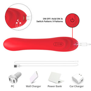 Armony Vibrators-Vibrator mit schwingender Zunge Rot-Silikon, 7 · Vibratoren (Bild 9)