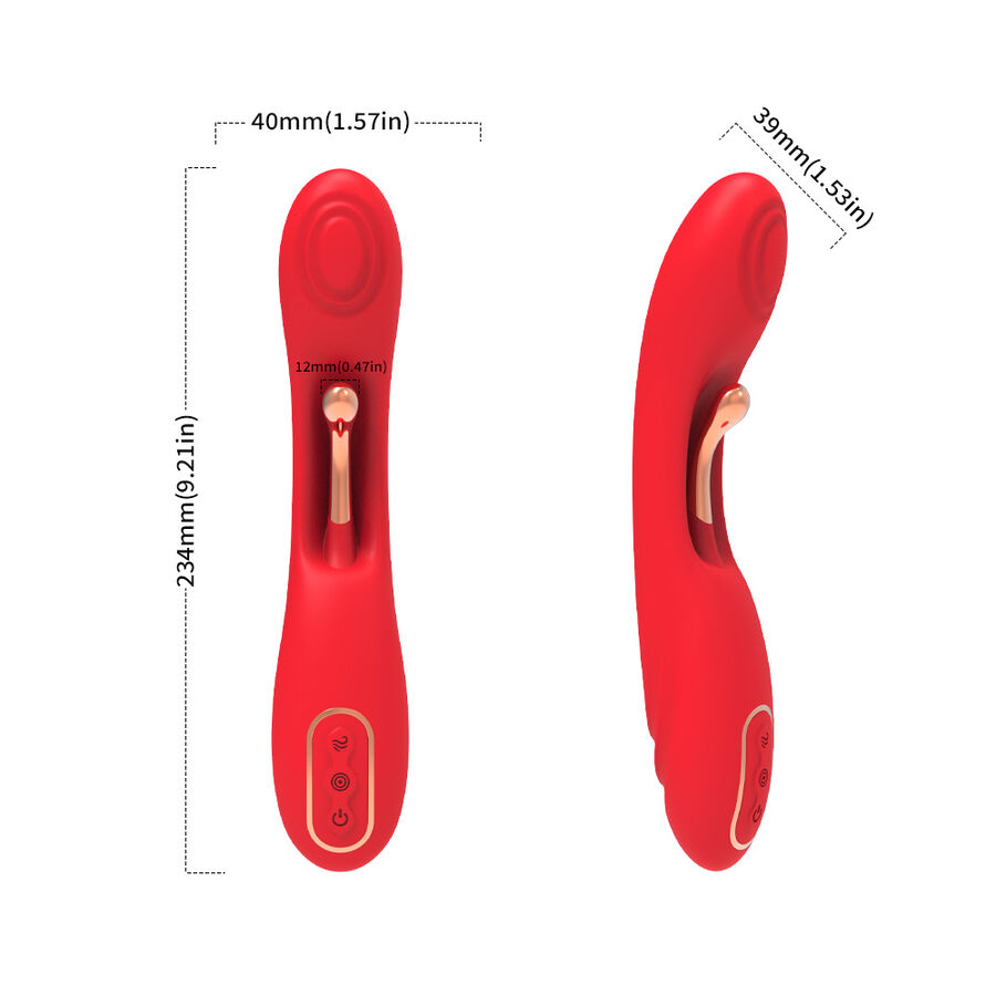 Armony Vibrators-Vibrator mit schwingender Zunge Rot-Silikon, 7 · Vibratoren (Bild 8)
