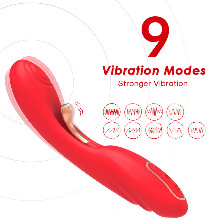 Armony Vibrators-Vibrator mit schwingender Zunge Rot-Silikon, 7 · Vibratoren (Bild 4)