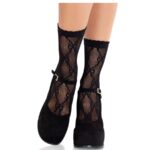 Leg Avenue Hosiery-Socken Kabelnetz mit Rock, Schwarz · Sexy Damen-Dessous