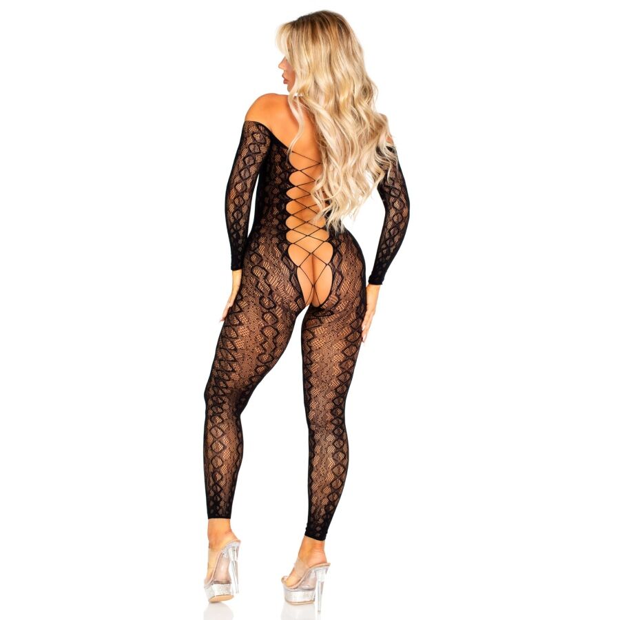 Leg Avenue Bodystockings-Bodystocking ohne Boden in Spitze-Schwarz · Spicy Dessous & Bodystockings (Bild 2)