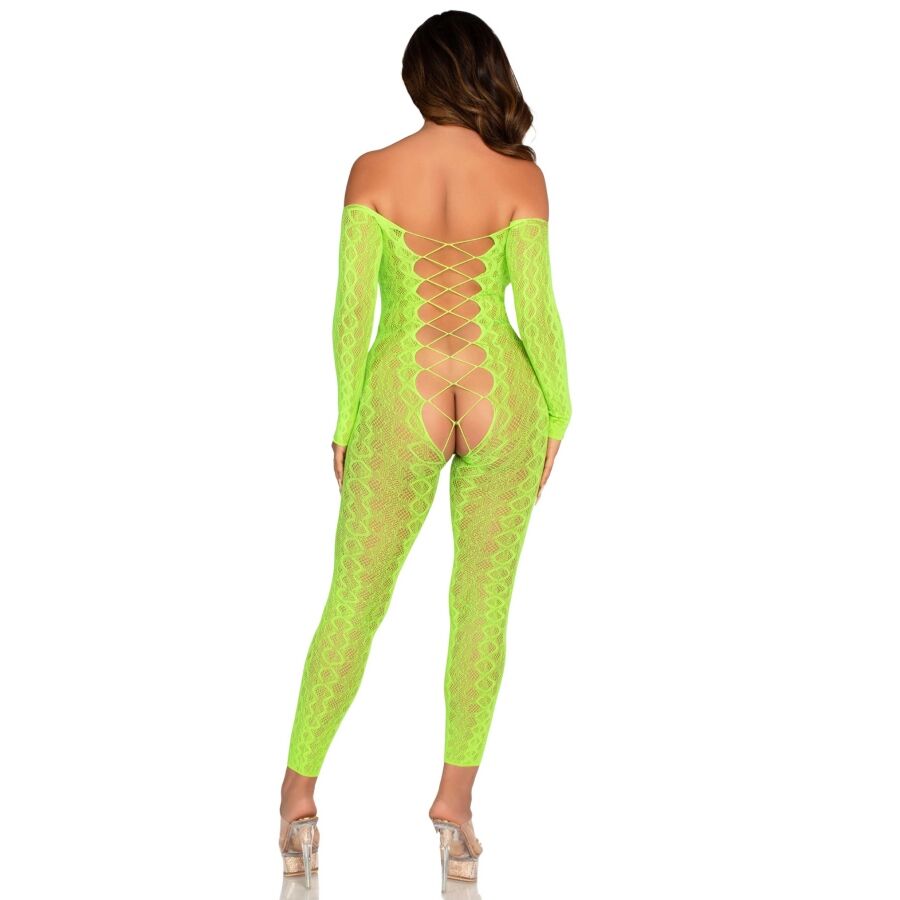 Leg Avenue Bodystockings-Bodystocking ohne Boden in Spitze-Grün · Spicy Dessous & Bodystockings (Bild 2)