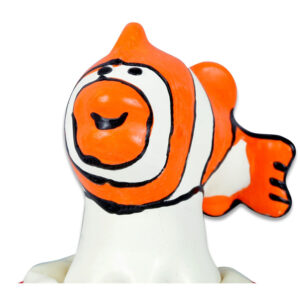 Condomerie-Kondom Gemälde Handbuch ‚fish‘ Orange-Latex · Lustige Kondome