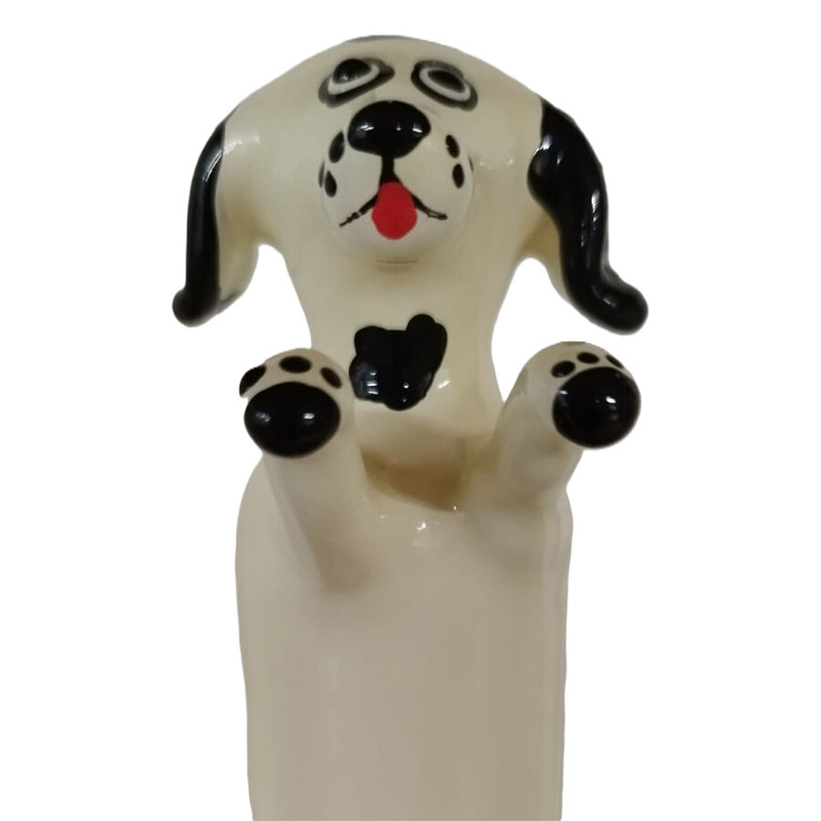 Condomerie-Handbemalte Kondome Happy White Dog XL-Latex