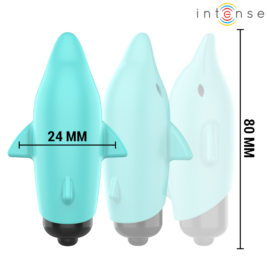 Intense Fun Toys-Echo Bullet Vibrant Dolphin Blau 8 X 4.7 cm · Vibratoren (Bild 2)