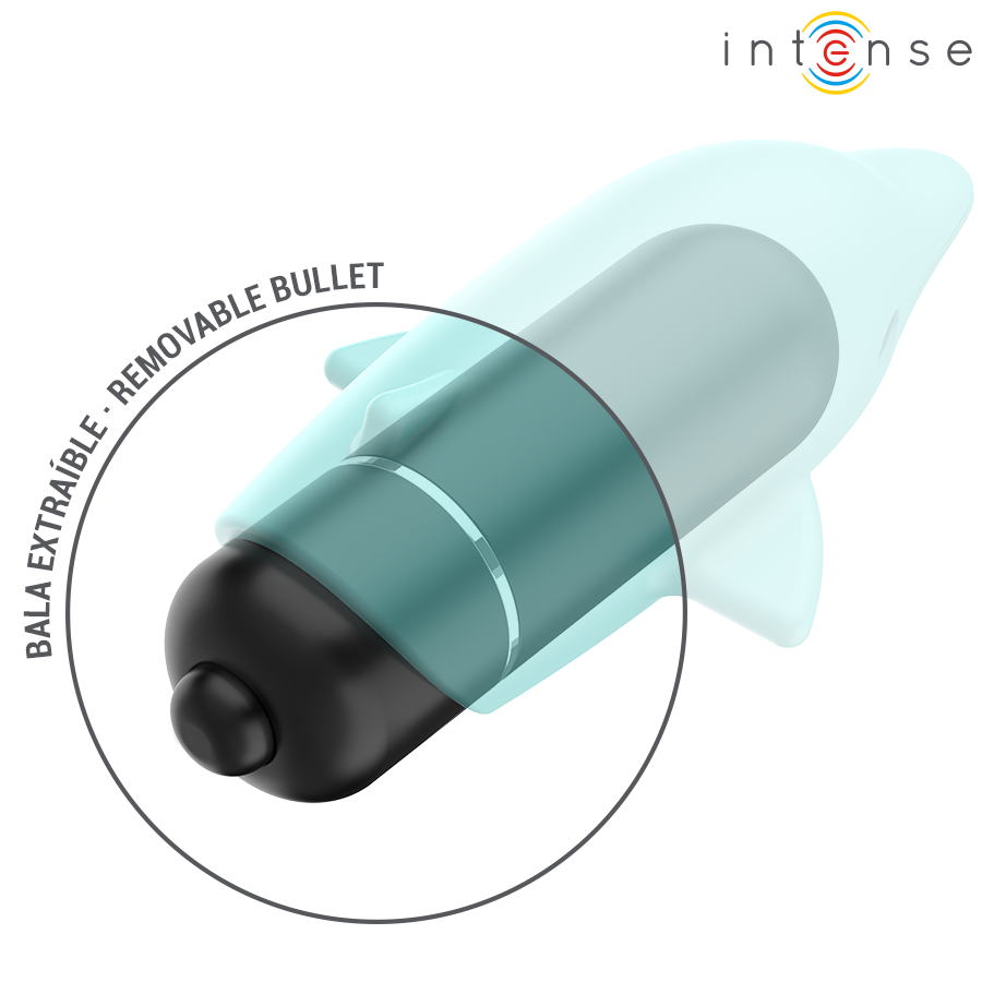 Intense Fun Toys-Echo Bullet Vibrant Dolphin Blau 8 X 4.7 cm · Vibratoren (Bild 5)