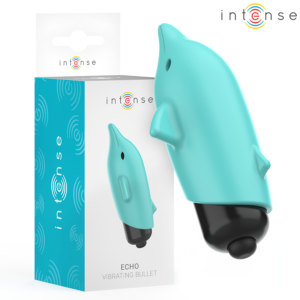 Intense Fun Toys-Echo Vibrierendes Bullet Dolphin Blau 8 x 4.7 cm