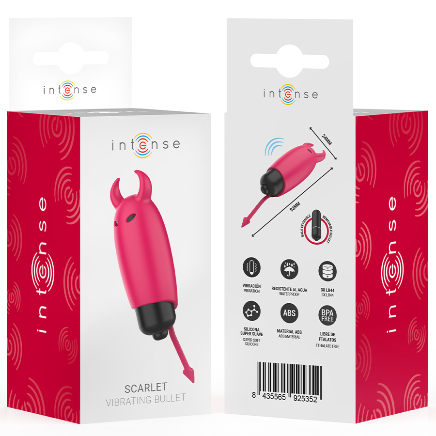 Intense Fun Toys-Scarlet Mini-Bullet mit Vibrationen Dämon Rot 9.3 cm · Vibratoren (Bild 6)