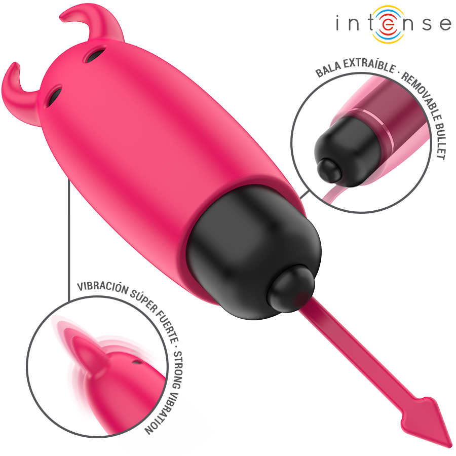 Intense Fun Toys-Scarlet Mini-Bullet mit Vibrationen Dämon Rot 9.3 cm · Vibratoren (Bild 3)