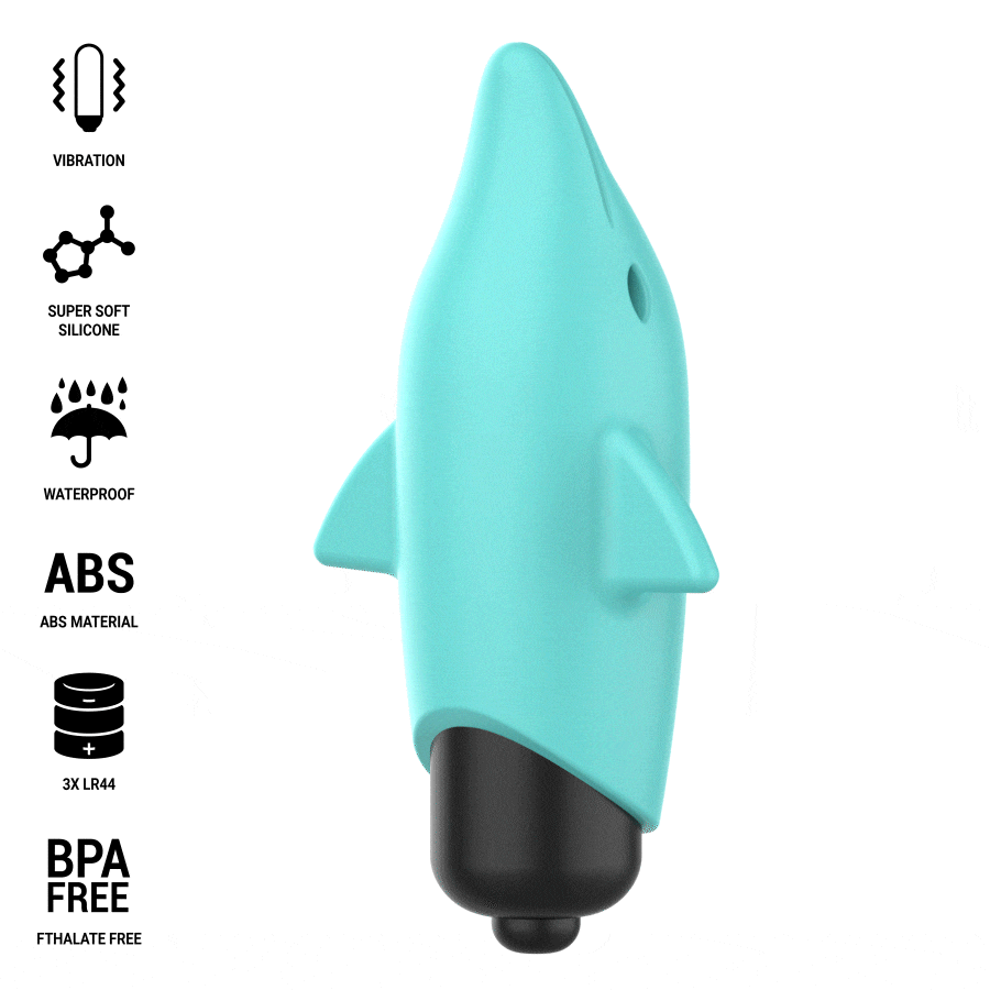 Intense Fun Toys-Echo Bullet Vibrant Dolphin Blau 8 X 4.7 cm · Vibratoren (Bild 7)
