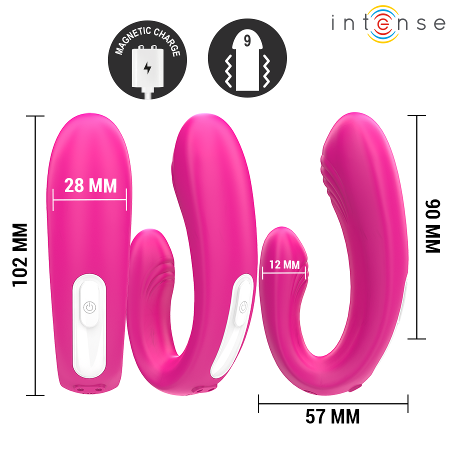 Intense Remote Control-Janet Doppel Stimulator in U-Form · Vibratoren (Bild 3)