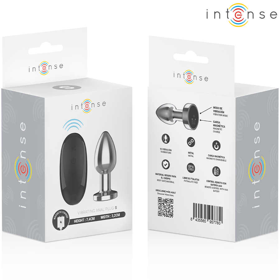 Intense-Analplug Metall mit 10 Vibrationen und Fernbedienung · Sextoys (Bild 7)