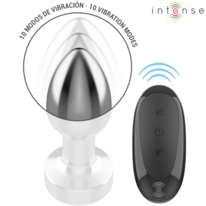 Intense-Analplug Metall mit 10 Vibrationen und Fernbedienung · Sextoys (Bild 3)