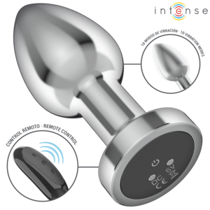 Intense-Analplug Metall mit 10 Vibrationen und Fernbedienung · Sextoys (Bild 10)