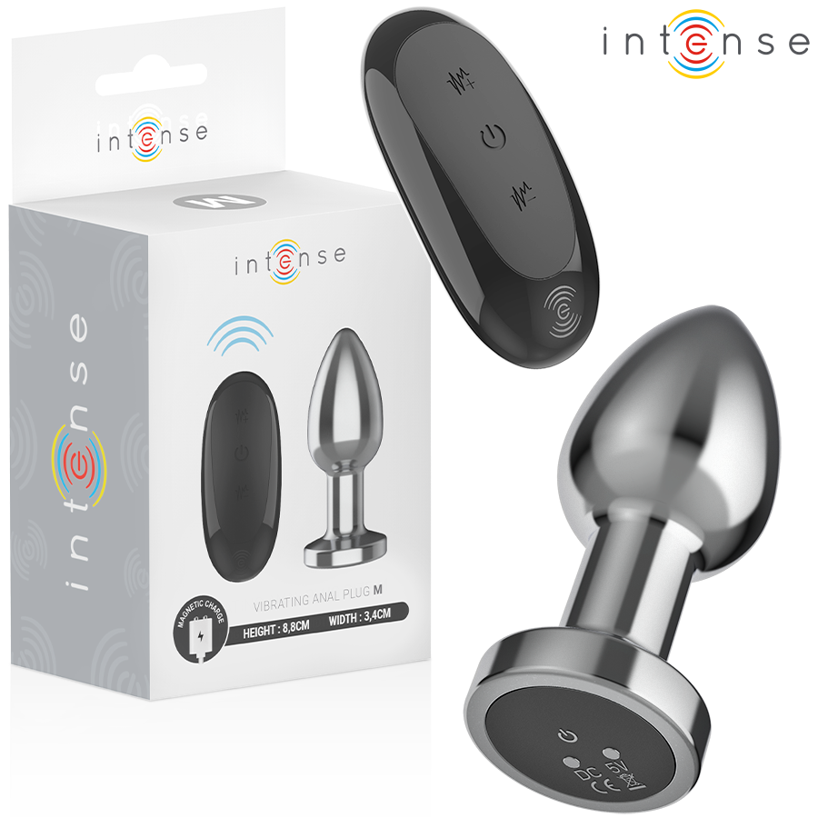 Intense-Analplug Metall mit 10 Vibrationen und Fernbedienung · Sextoys (Bild 9)