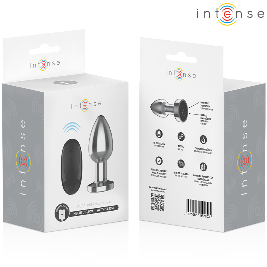 Intense-Analplug Metall mit 10 Vibrationen und Fernbedienung · Sextoys (Bild 24)