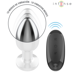 Intense-Analplug Metall mit 10 Vibrationen und Fernbedienung · Sextoys (Bild 20)
