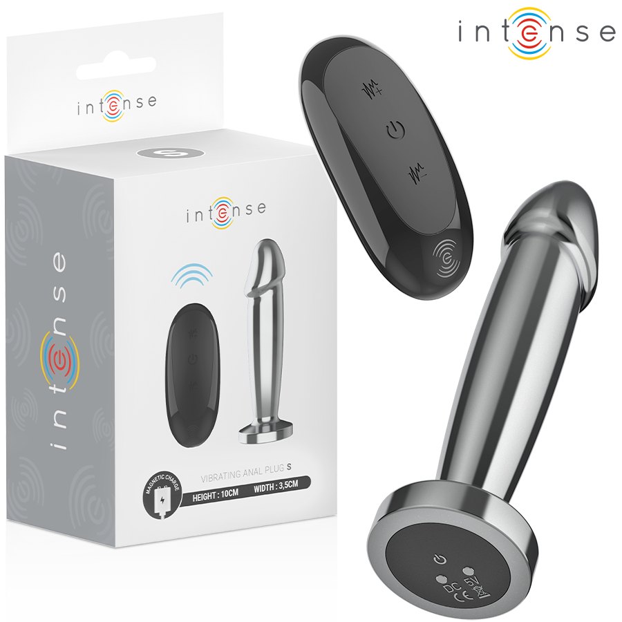 Intense-Analplug Metall mit Fernbedienung und 10 Vibrationen · Sextoys