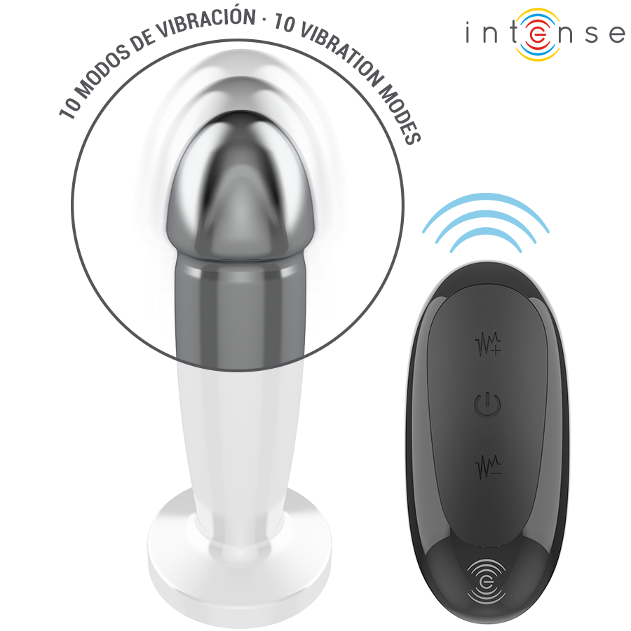 Intense-Analplug Metall mit Fernbedienung und 10 Vibrationen · Sextoys (Bild 5)
