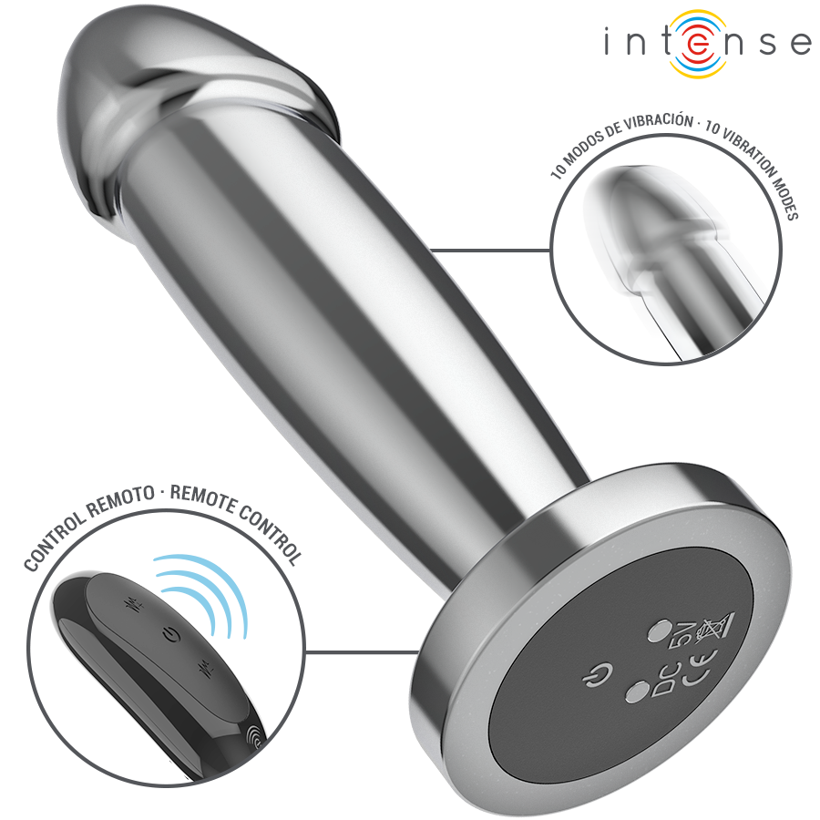 Intense-Analplug Metall mit Fernbedienung und 10 Vibrationen · Sextoys (Bild 4)