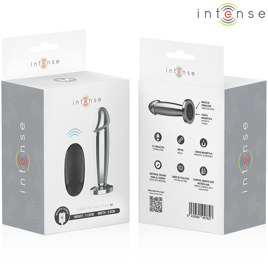 Intense-Analplug Metall mit Fernbedienung und 10 Vibrationen · Sextoys (Bild 15)