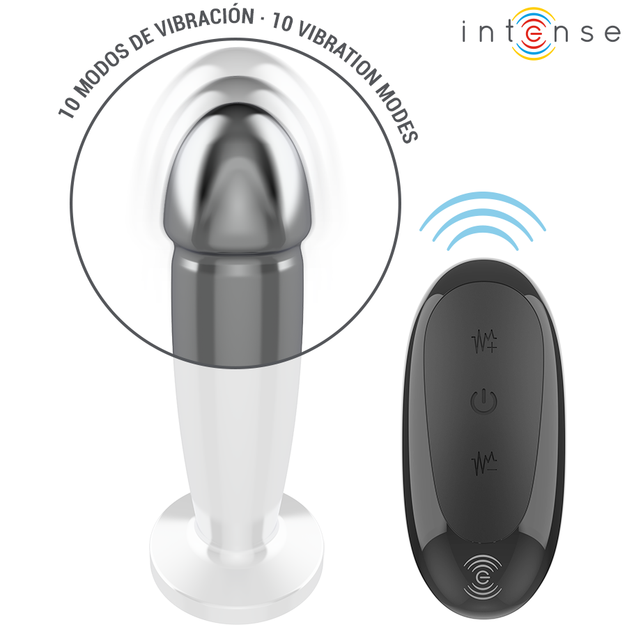 Intense-Analplug Metall mit Fernbedienung und 10 Vibrationen · Sextoys (Bild 11)