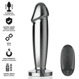 Intense-Analplug Metall mit Fernbedienung und 10 Vibrationen · Sextoys (Bild 8)