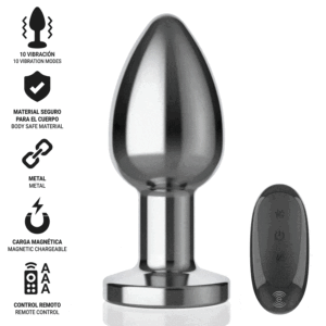 Intense-Analplug Metall mit 10 Vibrationen und Fernbedienung · Sextoys (Bild 18)