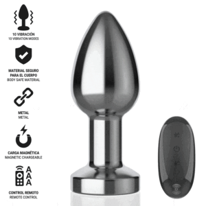 Intense-Analplug Metall mit 10 Vibrationen und Fernbedienung · Sextoys (Bild 16)