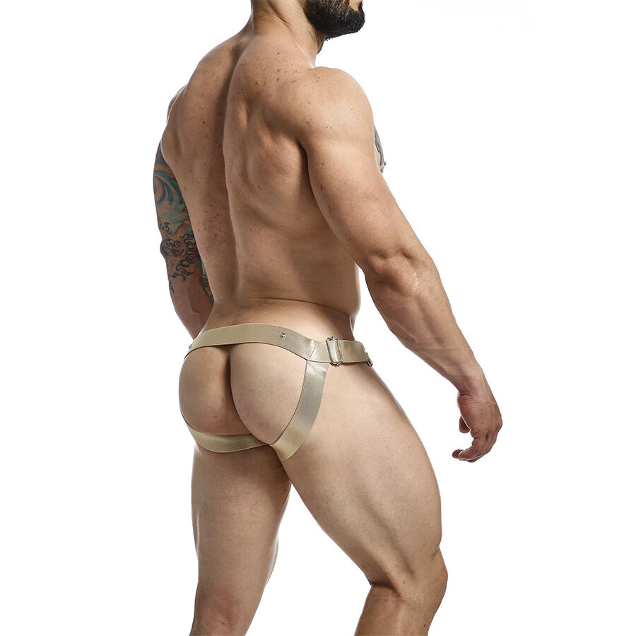 Mob-Dngeon Jockstrap mit Gold Ringen, One Size-Metal · Herrenunterwäsche (Bild 3)