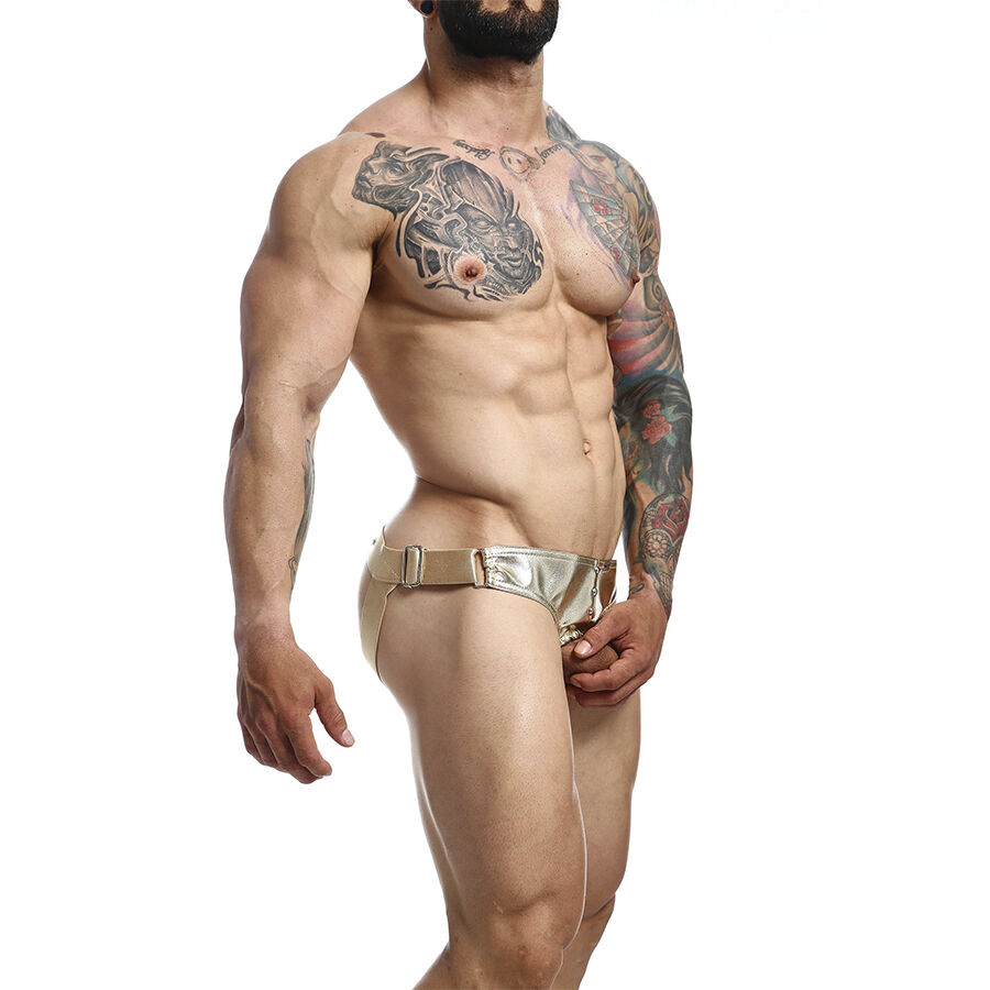 Mob-Dngeon Jockstrap mit Gold Ringen, One Size-Metal · Herrenunterwäsche (Bild 4)