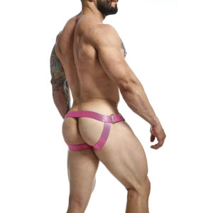 Mob-Dngeon Jockstrap Rosa Penisring One Size-Metal · Herrenunterwäsche (Bild 2)