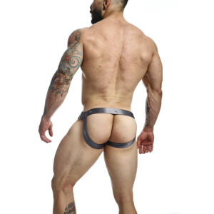 Mob-Dngeon Snap Jockstrap Grau One Size-Fell · Herrenunterwäsche (Bild 2)