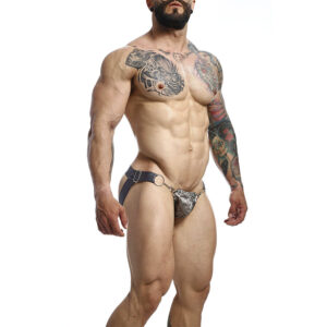 Mob-Dngeon Snap Jockstrap Grau One Size-Fell · Herrenunterwäsche (Bild 4)