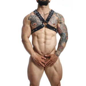 Mob-Dngeon Black Chain Harness One Size X-Metal · Herrenunterwäsche