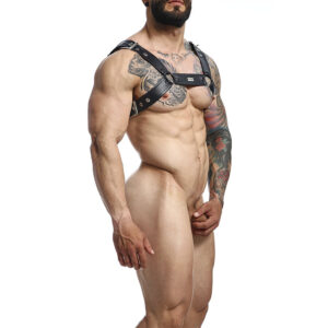 Mob-Dngeon Harness mit Schwarz One Size-Metal Kette · Herrenunterwäsche (Bild 3)
