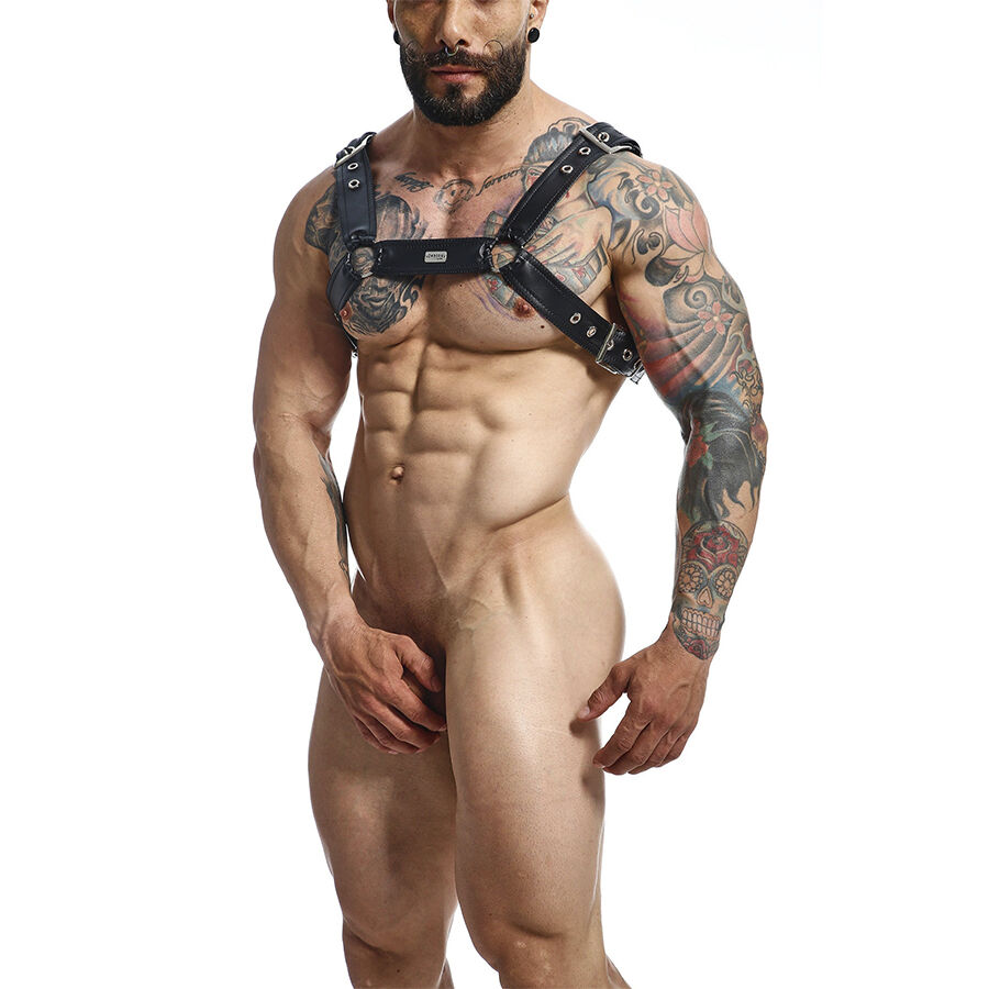 Mob-Dngeon Harness mit Schwarz One Size-Metal Kette · Herrenunterwäsche (Bild 4)