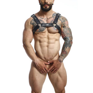 Mob-Dngeon Harness mit Schwarz One Size-Metal Kette · Herrenunterwäsche