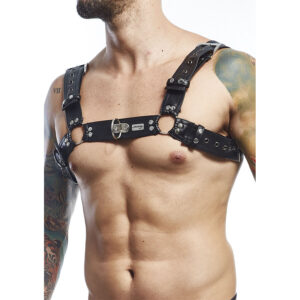 Mob-Dngeon Gürtel Harness Schwarz One Size-Metal · Herrenunterwäsche (Bild 2)