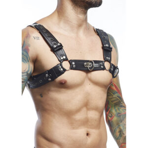 Mob-Dngeon Gürtel Harness Schwarz One Size-Metal · Herrenunterwäsche (Bild 4)