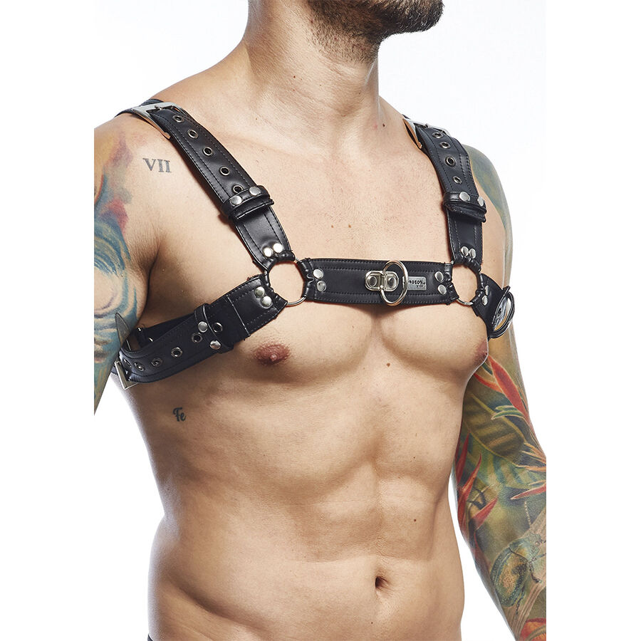Mob-Dngeon Gürtel Harness Schwarz One Size-Metal · Herrenunterwäsche (Bild 4)