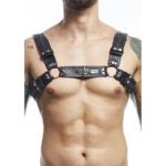 Mob-Dngeon Gürtel Harness Schwarz One Size-Metal · Herrenunterwäsche