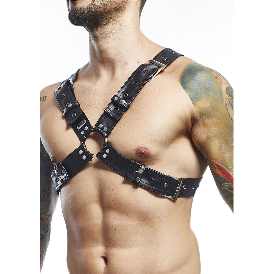 Mob-Dngeon Gürtel Harness Schwarz One Size X-Metal · Herrenunterwäsche (Bild 2)