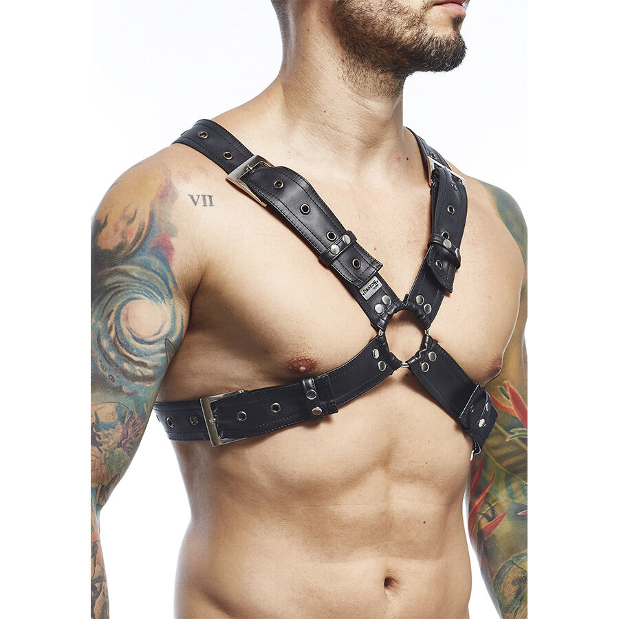 Mob-Dngeon Gürtel Harness Schwarz One Size X-Metal · Herrenunterwäsche (Bild 4)