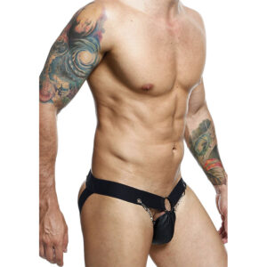 Mob-Dngeon Jockstrap mit Schwarz-Kette, Größe Einzel-Ökologische Haut · Herrenunterwäsche (Bild 6)