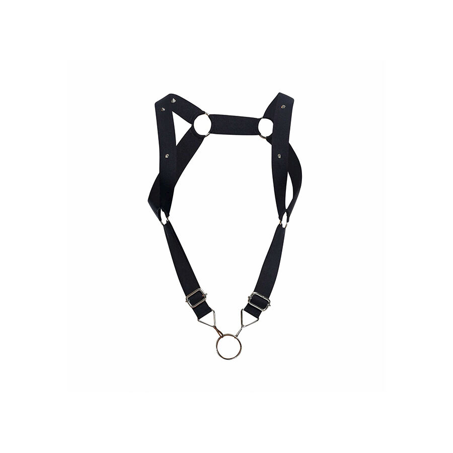 Mob-Dngeon Harness mit gerader Rückenlehne Schwarz One Size-Metal · Herrenunterwäsche (Bild 8)