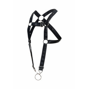 Mob-Dngeon Harness für Penis Kreuzzug Schwarz – One Size-Metal · Herrenunterwäsche (Bild 2)