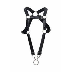 Mob-Dngeon Harness für Penis Kreuzzug Schwarz – One Size-Metal · Herrenunterwäsche (Bild 6)